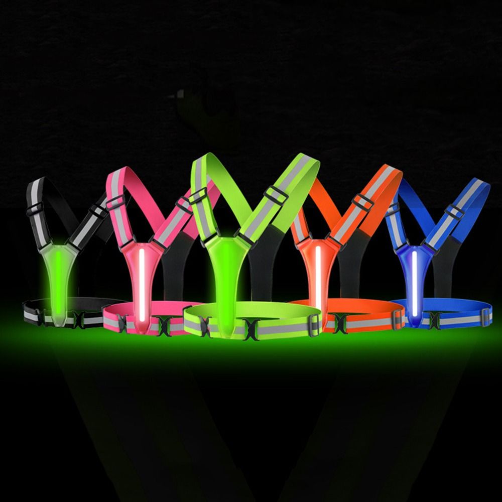 USB Rechargeable LED Reflectiv - đánh giá và giá Reflective Running Gear Vest
