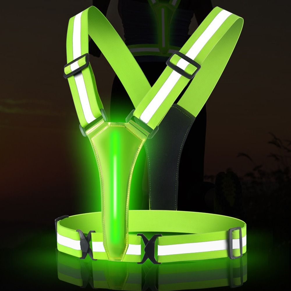 USB Rechargeable LED Reflectiv - đánh giá và giá Reflective Running Gear Vest