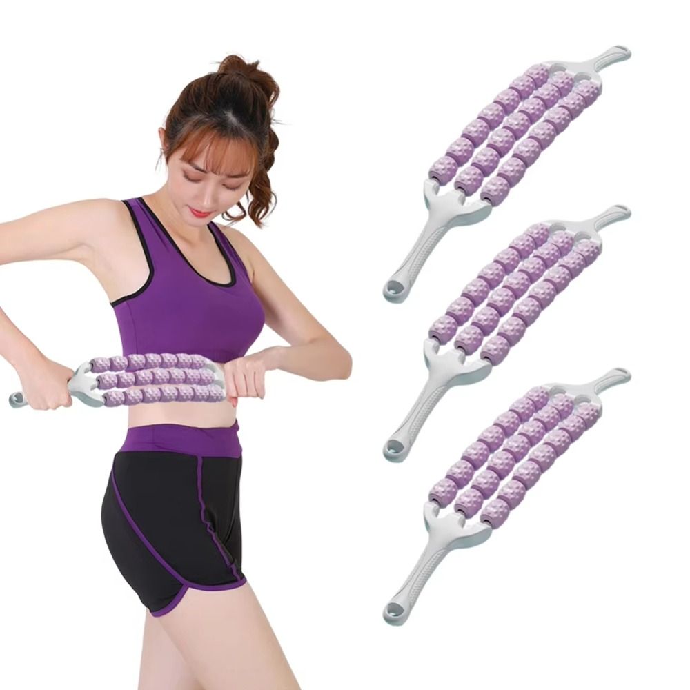 Portable Three-row Yoga Massag - đánh giá và giá Muscle Roller Stick