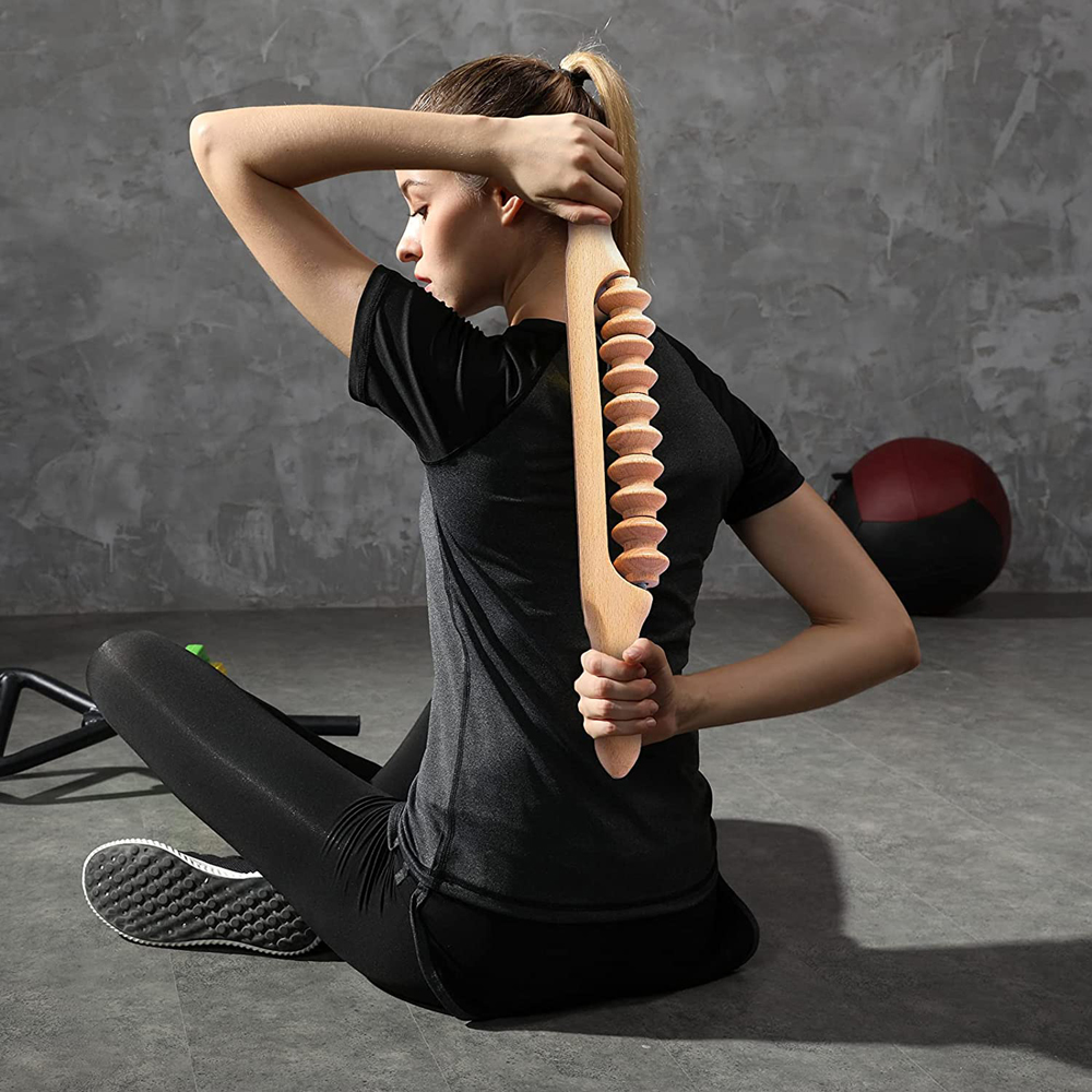Professional Wooden Beech Gua  - đánh giá và giá Muscle Roller Stick