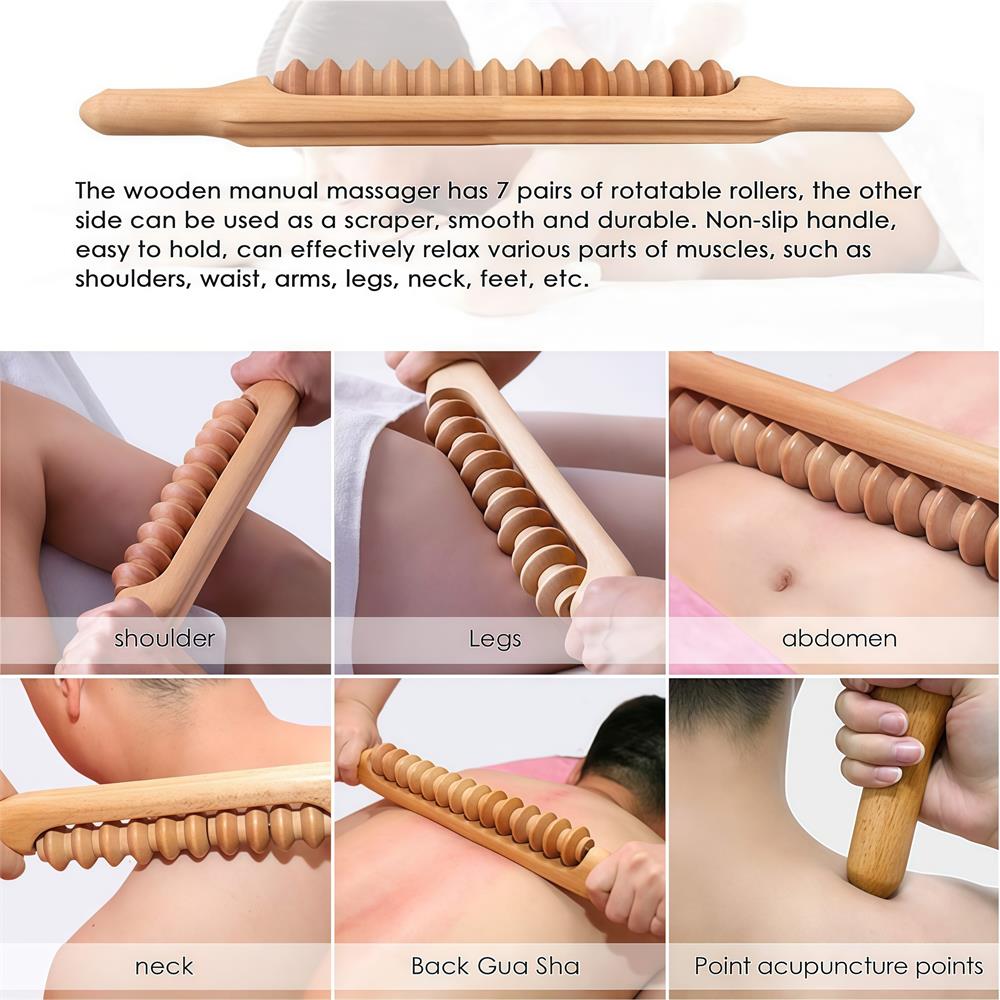 Professional Wooden Beech Gua  - đánh giá và giá Muscle Roller Stick